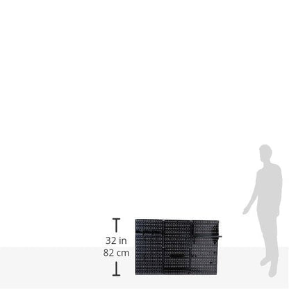 Wall Control Pegboard Organizer Kit (4 ft) – Black Metal Pegboard Panels & Accessories | Heavy-Duty Tool Storage
