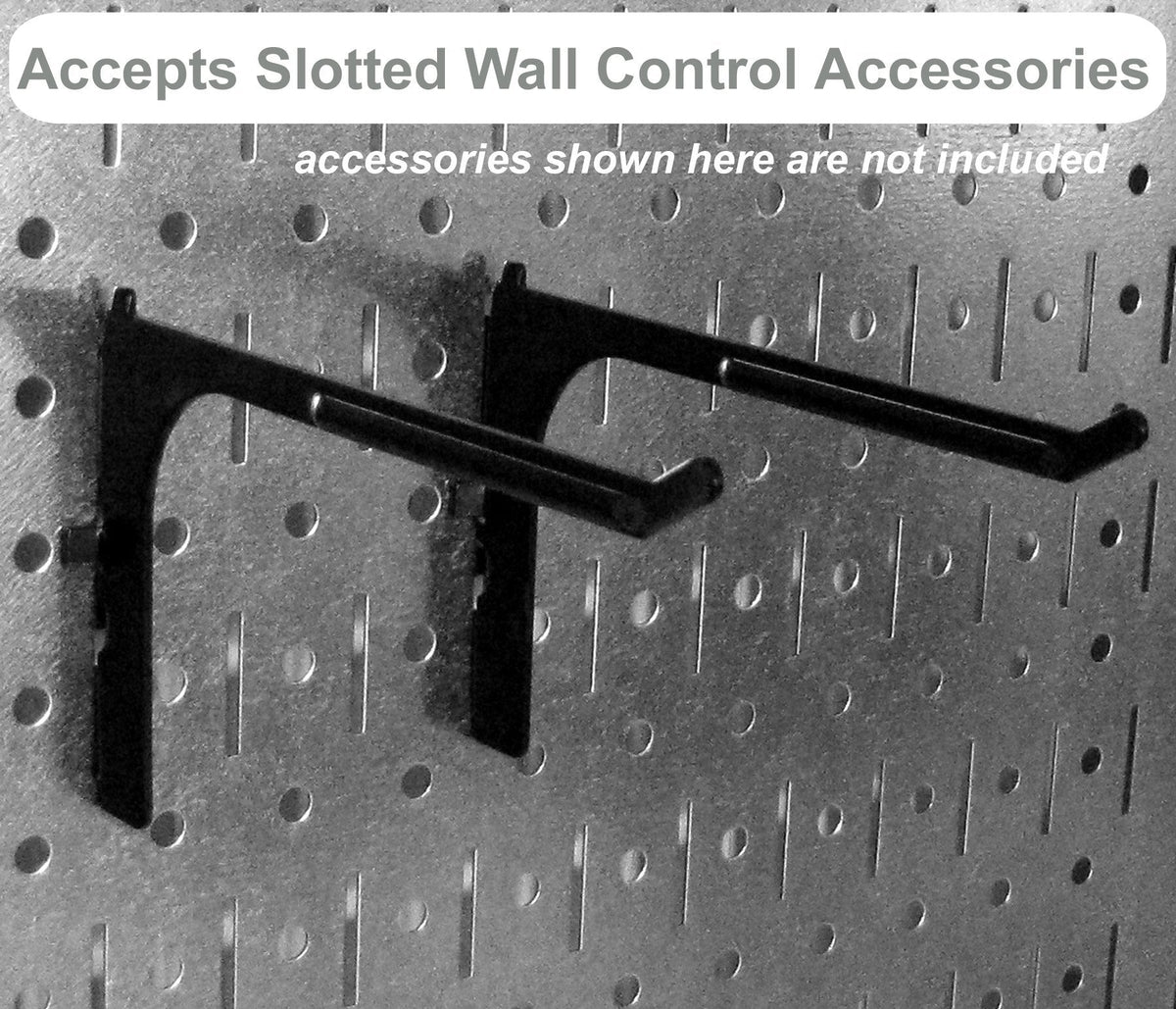 Wall Control Pegboard Organizer Kit (4 ft) – Black Metal Pegboard Panels & Accessories | Heavy-Duty Tool Storage