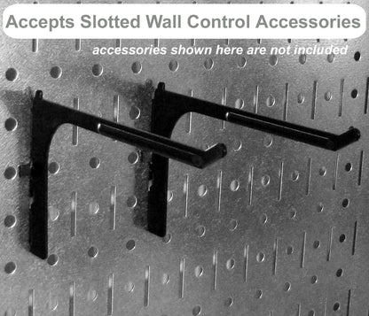 Wall Control Pegboard Organizer Kit (4 ft) – Black Metal Pegboard Panels & Accessories | Heavy-Duty Tool Storage