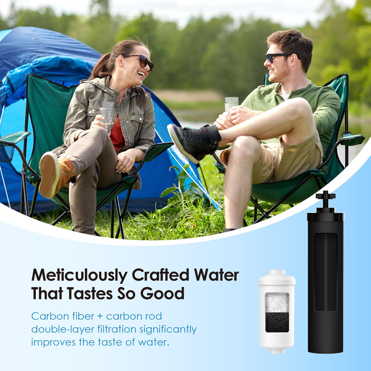 Waterdrop Gravity Water Filter Replacement Pack for Berkey & Waterdrop Systems | NSF/ANSI 372