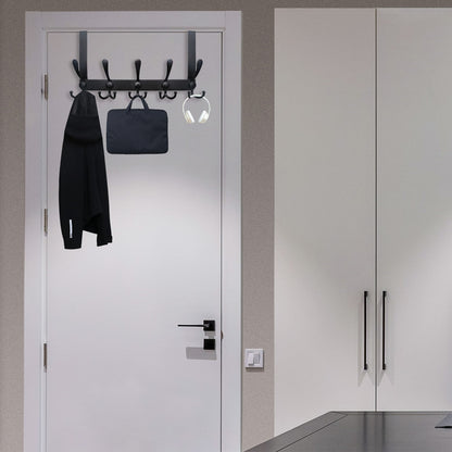 WEBI Over The Door Hook – 5 Tri Hooks Rack for Coats & Towels | Black