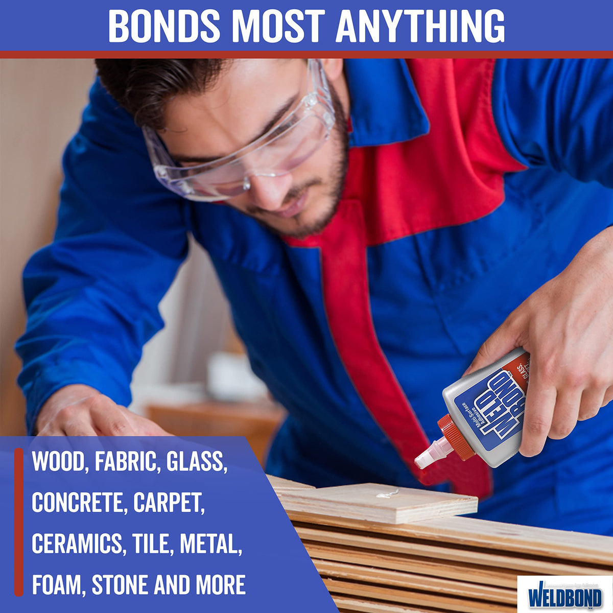 Weldbond Multi-Surface Strong Glue – Fast Drying, Weatherproof Adhesive (14.2oz) 2 Pack