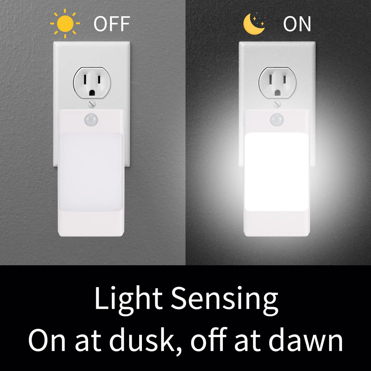 Wennyn 4-in-1 LED Night Light with Motion Sensor & Power Outage Backup – 2 Pack, 5000K