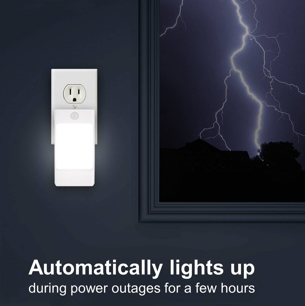 Wennyn 4-in-1 LED Night Light with Motion Sensor & Power Outage Backup – 2 Pack, 5000K