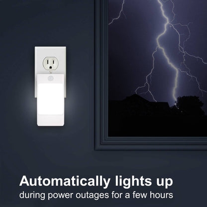 Wennyn 4-in-1 LED Night Light with Motion Sensor & Power Outage Backup – 2 Pack, 5000K