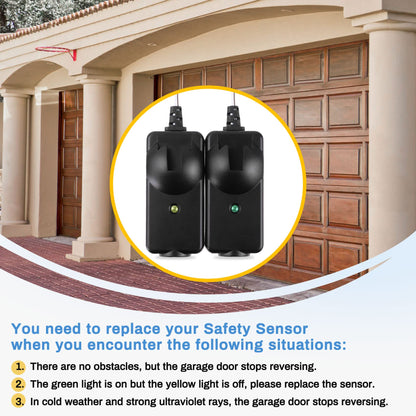 Werhoo Garage Door Sensor 41A5034 Replacement — Universal Safety Beam Kit (Craftsman, Chamberlain, LiftMaster)