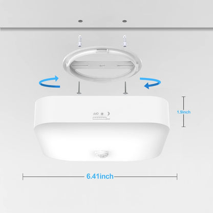 WhitePoplar Rechargeable Motion Sensor Light – Wireless Ceiling Light, 500LM, 5000K, 3-Pack