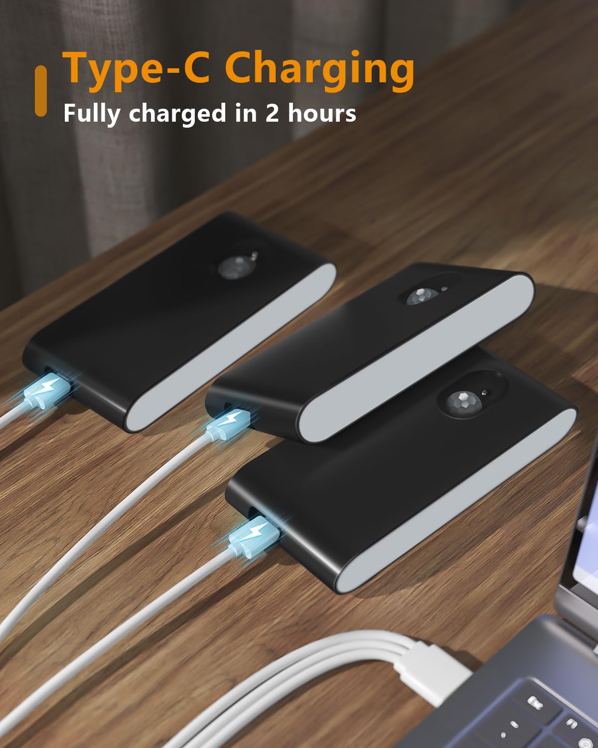 WILLED Rechargeable Night Light 3-Pack – Wireless Motion Sensor Indoor Lights