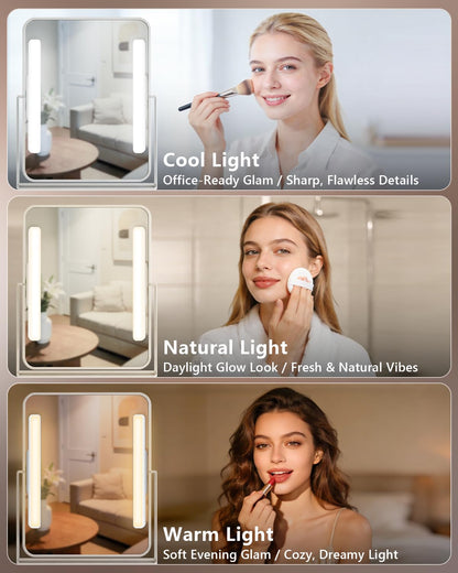 WILLED 5W Mirror Lights with Remote Control – Eye-Friendly Vanity Lights (Rechargeable, 2 Pack)