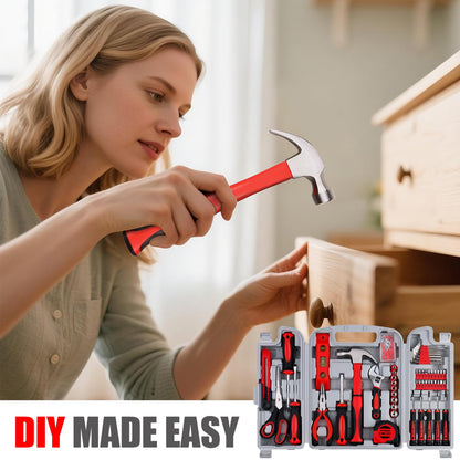 WINNER 156-Piece All-Purpose Home Tool Kit in Foldable Toolbox | Essential Hand Tools