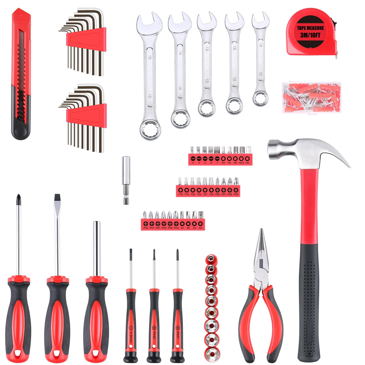 WINNER 175-Piece Multi-Purpose Tool Kit – Portable Toolbox for Home, Auto, and DIY Projects