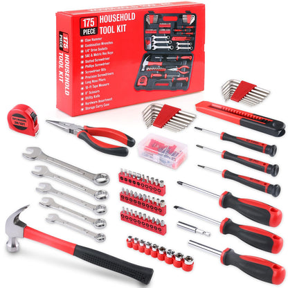 WINNER 175-Piece Multi-Purpose Tool Kit – Portable Toolbox for Home, Auto, and DIY Projects