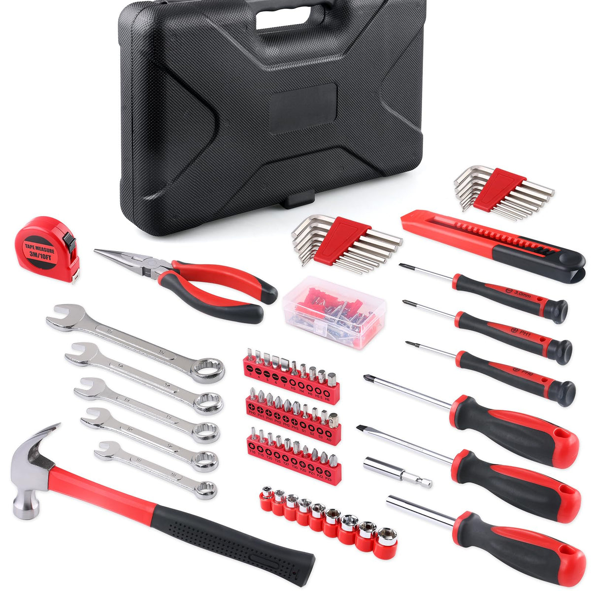 WINNER 175-Piece Multi-Purpose Tool Kit – Portable Toolbox for Home, Auto, and DIY Projects