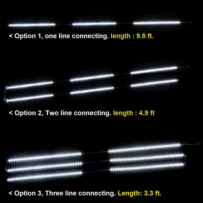 WOBANE Under Counter Light - Dimmable LED Strip Kit, 9.8 ft, 1500LM, 6000K White, RF Remote