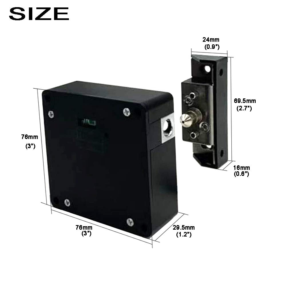 WOOCH RFID Lock Cabinet Lock (2 Pack) – Hidden DIY USB Cable for Wooden Cabinets