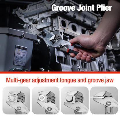 WORKPRO 7-Piece Pliers Set: Groove Joint, Long Nose, Linesman & Diagonal for DIY