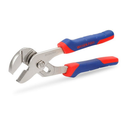 WORKPRO Pliers Set 4-Piece: Slip-Joint, Groove Joint, Locking Pliers & Adjustable Wrench