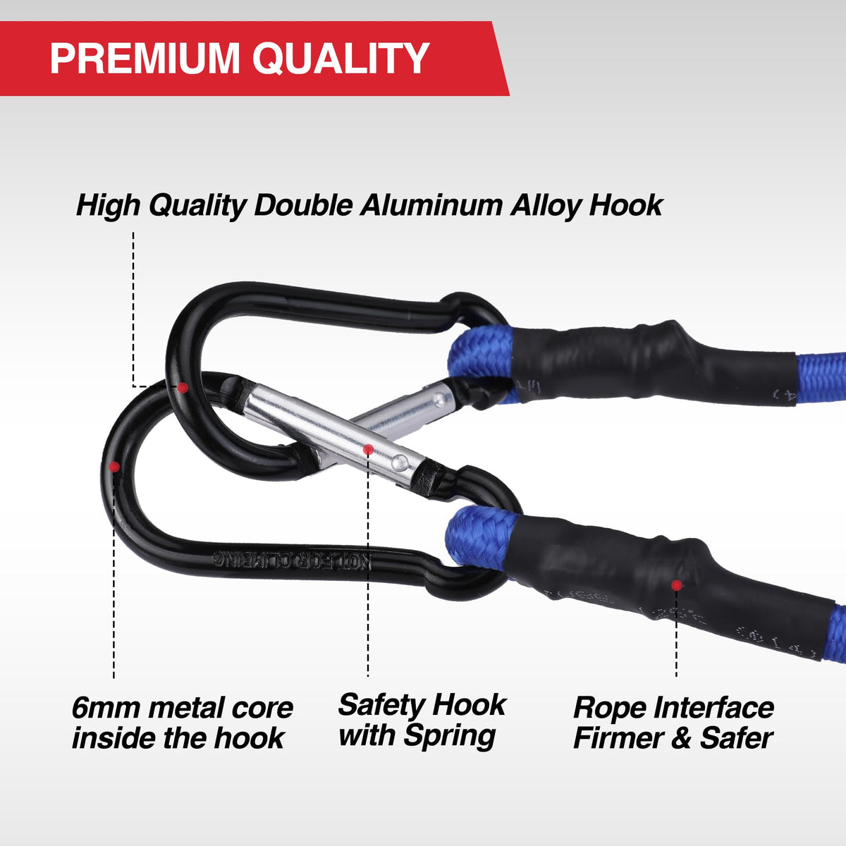 WORKPRO Heavy Duty Bungee Cords 8-Pack with Hooks – 18, 24, 48, 60in Bundle