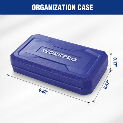 WORKPRO Impact Grade Socket Adapter Set (9-Piece) – 1/4\", 3/8\", 1/2\" Drive with Case