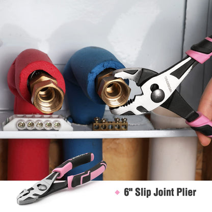 WORKPRO 35-Piece Pink Tools Set | Home DIY Toolbox with Storage