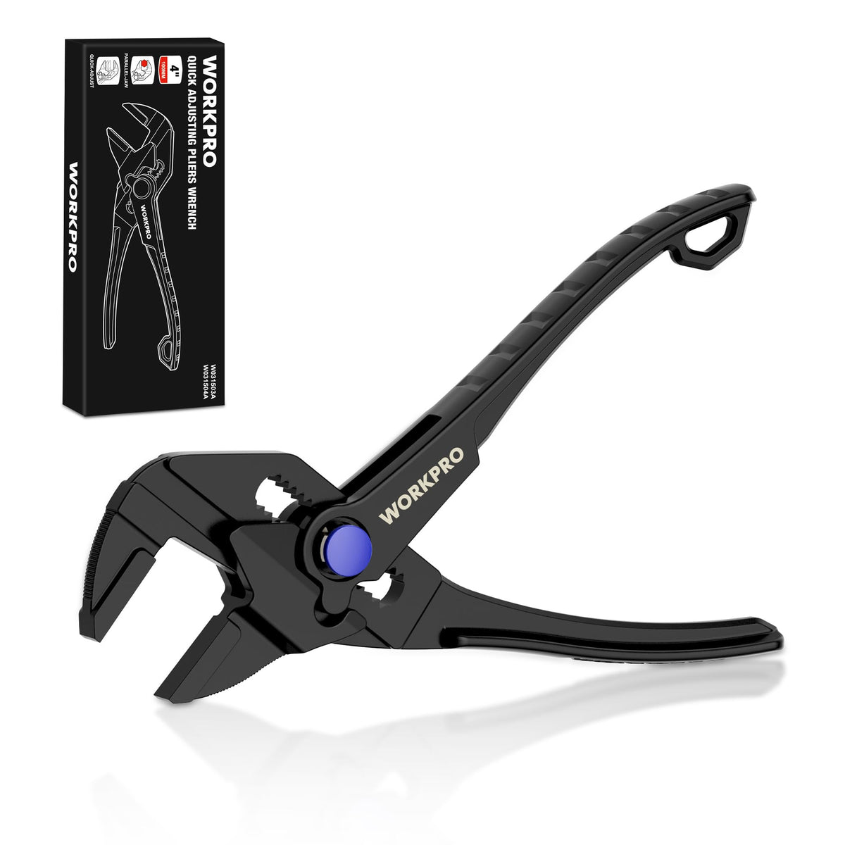 WORKPRO Mini Pliers Wrench 4-Inch – Smooth Jaw, Adjustable, Anti-Rust, EDC Tool for Tight Spaces