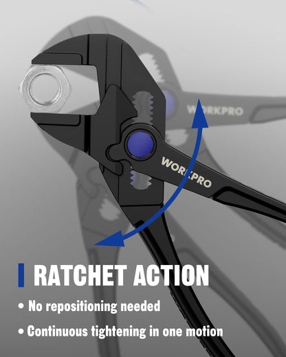 WORKPRO Mini Pliers Wrench 4-Inch – Smooth Jaw, Adjustable, Anti-Rust, EDC Tool for Tight Spaces