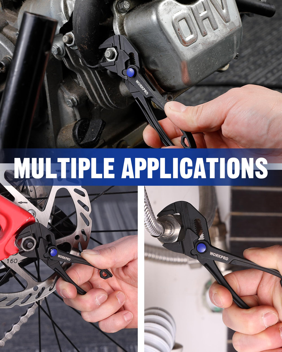 WORKPRO Mini Pliers Wrench 4-Inch – Smooth Jaw, Adjustable, Anti-Rust, EDC Tool for Tight Spaces
