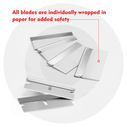 WORKPRO 200-Pack Single Edge Razor Blades – High Carbon Steel, Universal Fit