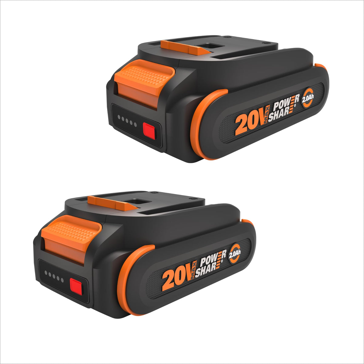 WORX 20V PowerShare Battery 2.0Ah (2-Pack) WA3669.2 | Compatible Tools