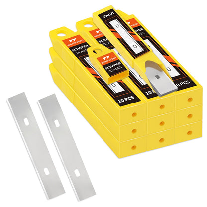 WRAPXPERT Scraper Blade 4-Inch – 100-Pack Replacement Razor Blades for Glass, Windows & Stove