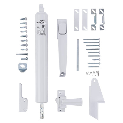 Wright Products Lanai Screen Door Hardware Kit – Pneumatic Closer, Push-Button Latch, No Lock-Out