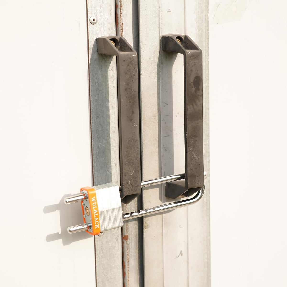 WULALACK 2-Inch Laminated Steel Keyed Padlock with Adjustable Shackle – Long Shackle, 2 Keys