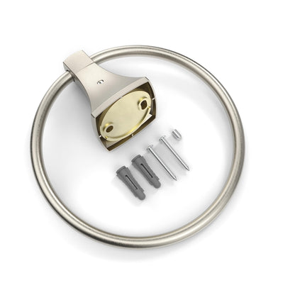 WZRUA Hand Towel Holder — Brushed Nickel Wall Mount Towel Ring