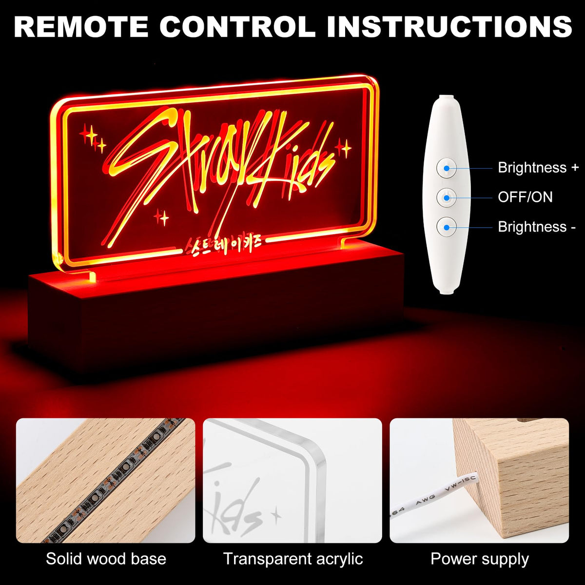 X9H8N9 Stray LED Night Light — Seven Colors, Adjustable Brightness, USB-Powered