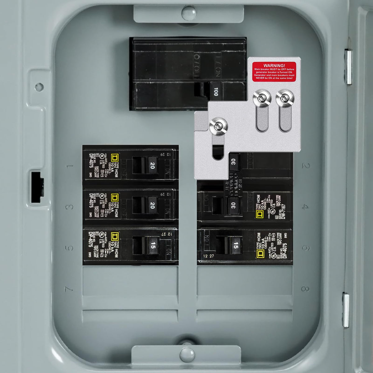 XMK Generator Interlock Kit for Square D QO/Homeline Panels – 100–125A