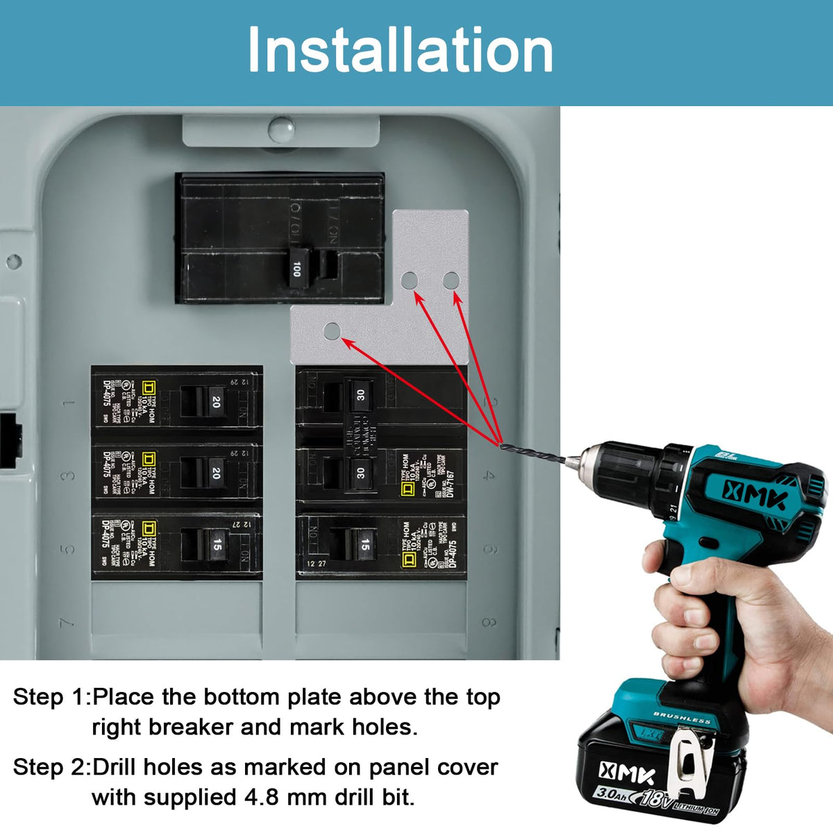 XMK Generator Interlock Kit for Square D QO/Homeline Panels – 100–125A