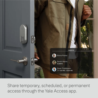 Yale Approach Smart Wi-Fi Retrofit Deadbolt | Keyless Entry, Virtual Keys & Remote Access (Silver)