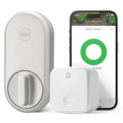 Yale Approach Smart Wi-Fi Retrofit Deadbolt | Keyless Entry, Virtual Keys & Remote Access (Silver)