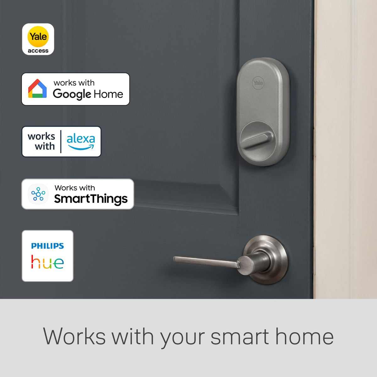 Yale Approach Smart Wi-Fi Retrofit Deadbolt | Keyless Entry, Virtual Keys & Remote Access (Silver)