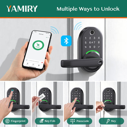 Yamiry Smart Door Lock with Keypad – Fingerprint, App Control & DIY Installation