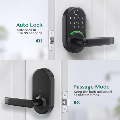 Yamiry Smart Door Lock with Keypad – Fingerprint, App Control & DIY Installation