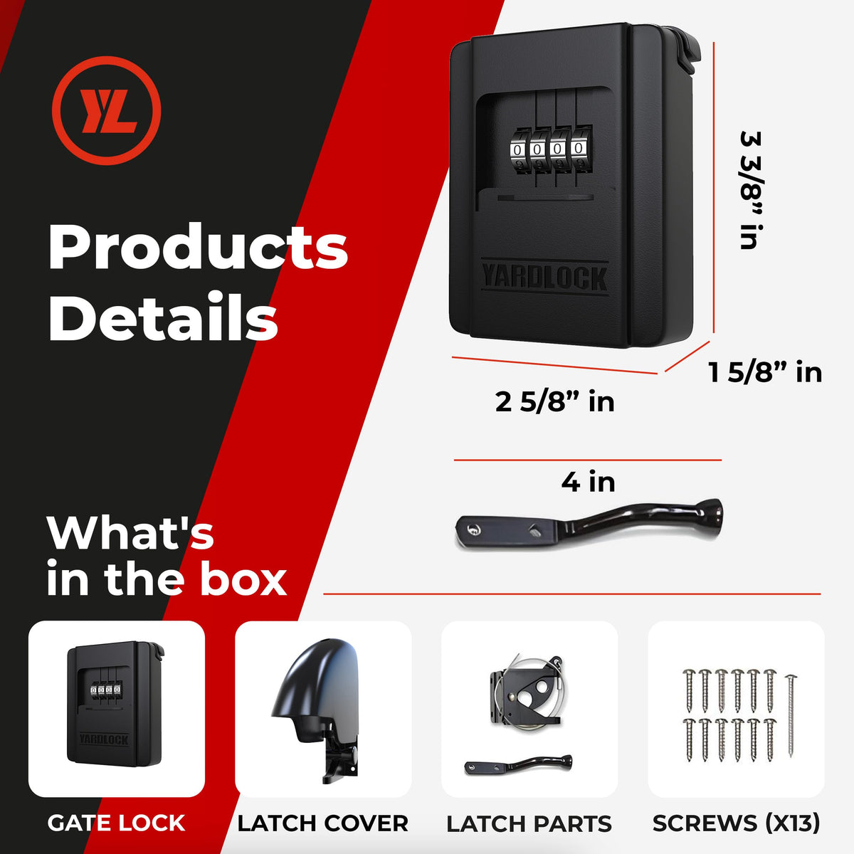 Yardlock Gate Lock – Keyless Fence Lock & Latch for Wood & Vinyl Gates