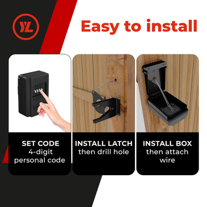 Yardlock Gate Lock – Keyless Fence Lock & Latch for Wood & Vinyl Gates