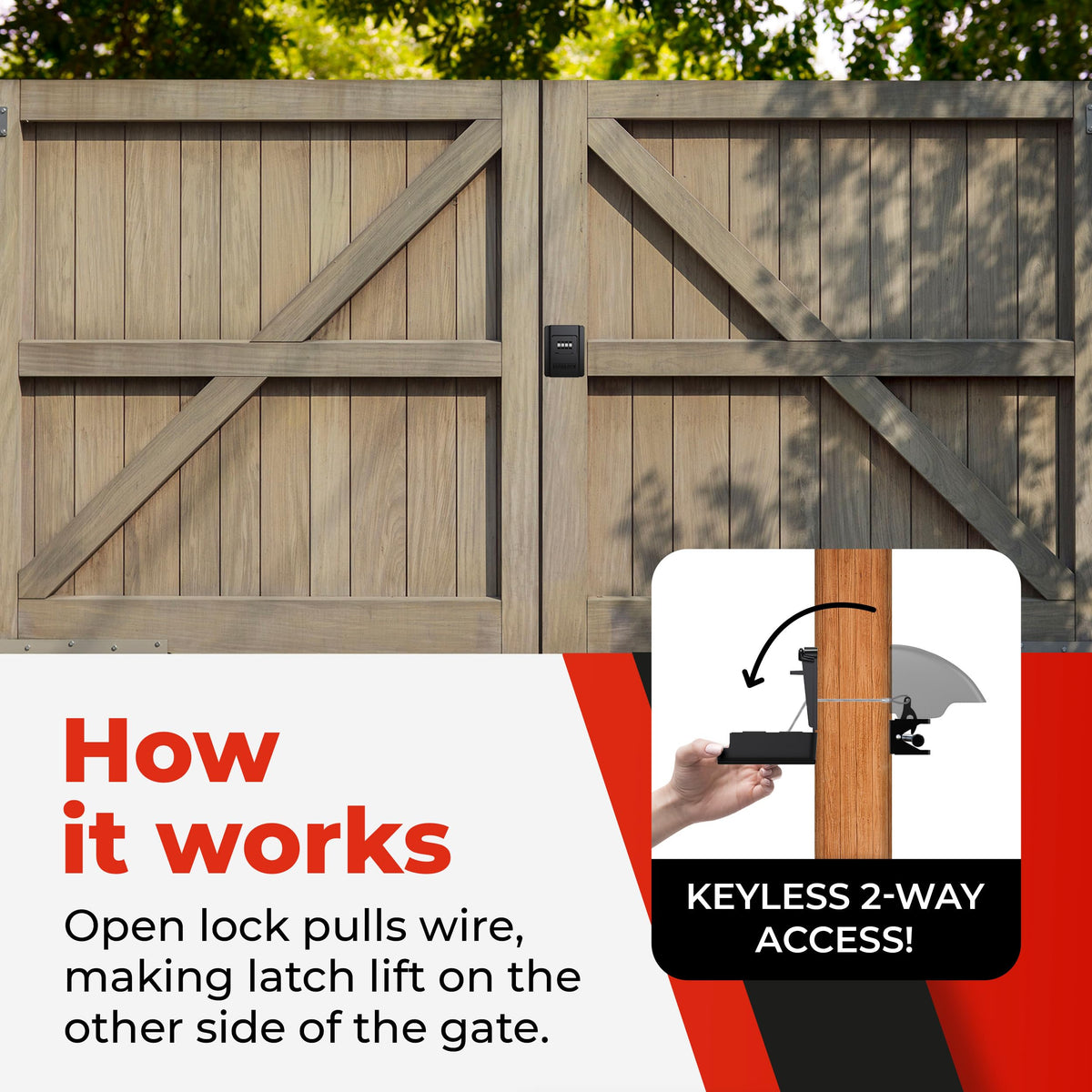 Yardlock Gate Lock – Keyless Fence Lock & Latch for Wood & Vinyl Gates