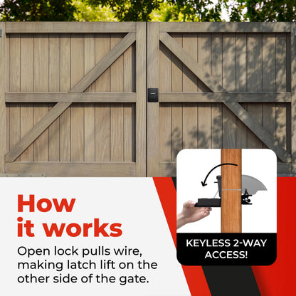 Yardlock Gate Lock – Keyless Fence Lock & Latch for Wood & Vinyl Gates
