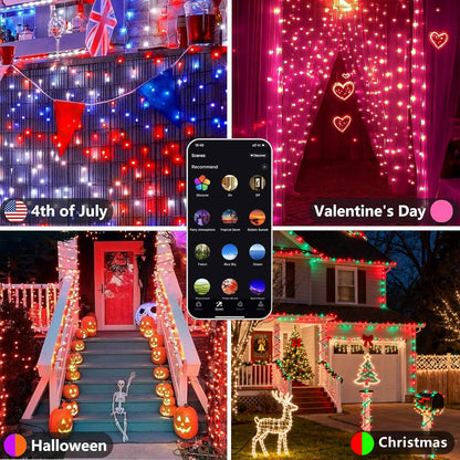 YIQU Smart Color-Changing LED Lights 66ft, 200 LEDs, App + Timer