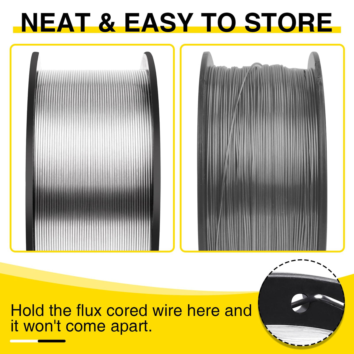 YixangDD 2-Pack 0.030 Flux Core Welding Wire | E71T-GS Gasless MIG Wire, 2 lb Spool