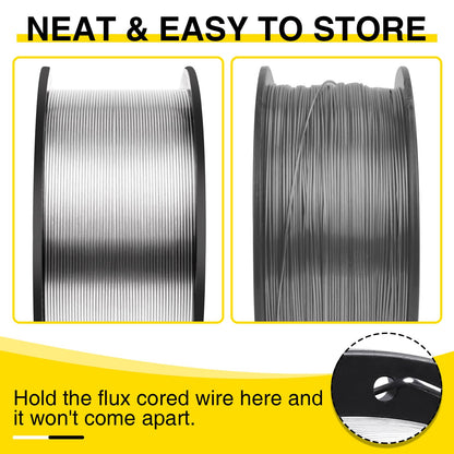 YixangDD 2-Pack 0.030 Flux Core Welding Wire | E71T-GS Gasless MIG Wire, 2 lb Spool