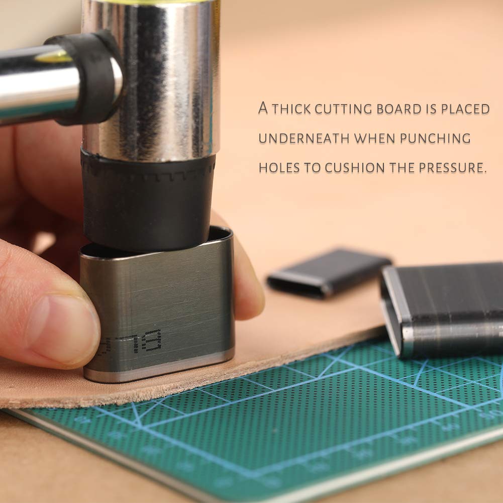 Yizzvb 52 Shape Leather Hole Punch Tool – Multi-Shape Cutter Set for Belts & DIY