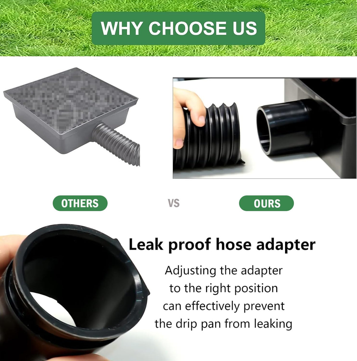 YOTODY Gutter Downspout Extensions - Low Profile Catch Basin Extender, Flexible 5.1 ft